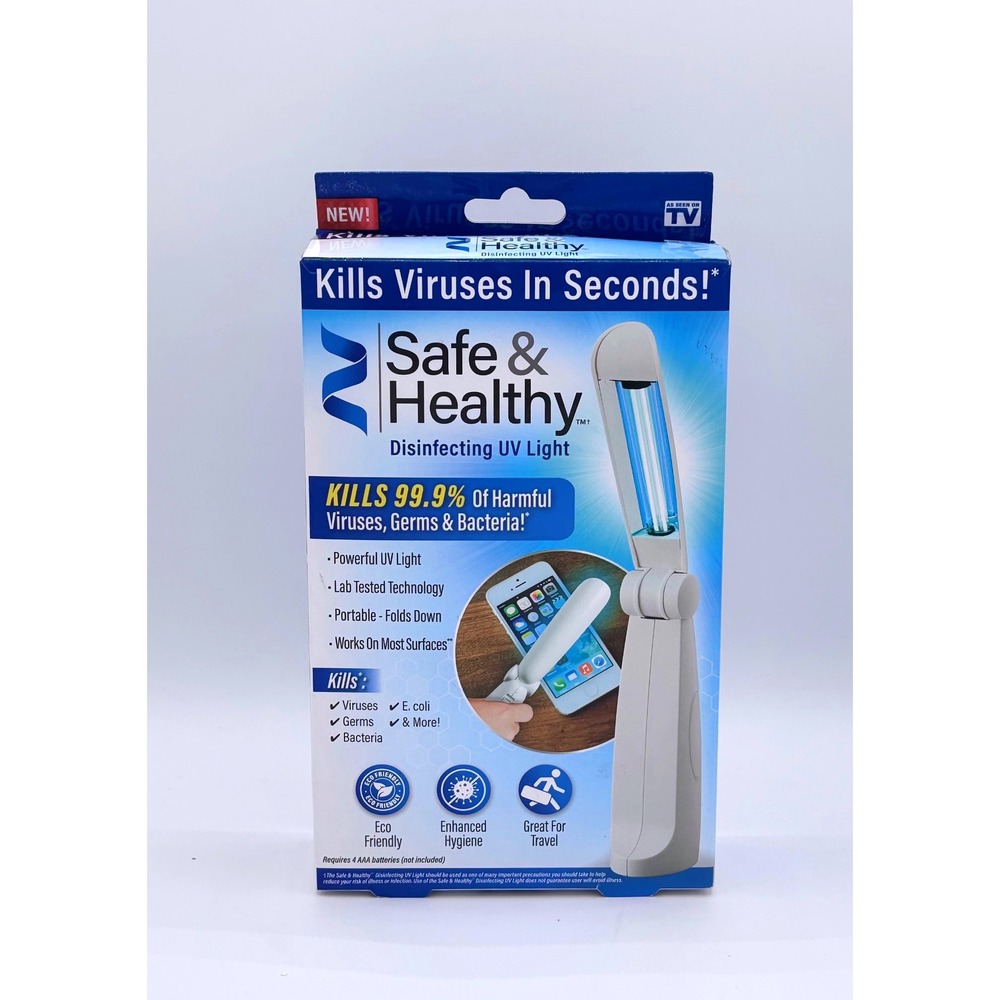 Safe & Healthy Disinfecting UV Light Wand Kills Viruses‎ Germs Bacteria Portable